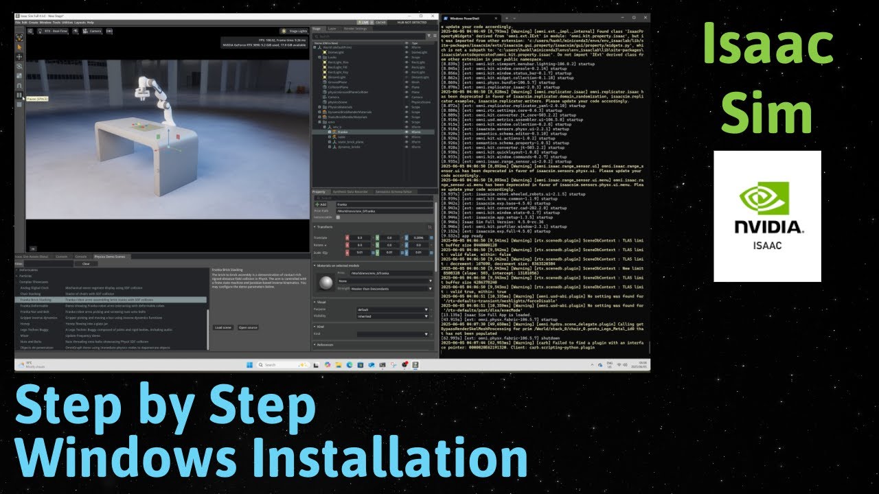 Пошаговое руководство: установка Isaac Sim и Isaac Lab в Windows