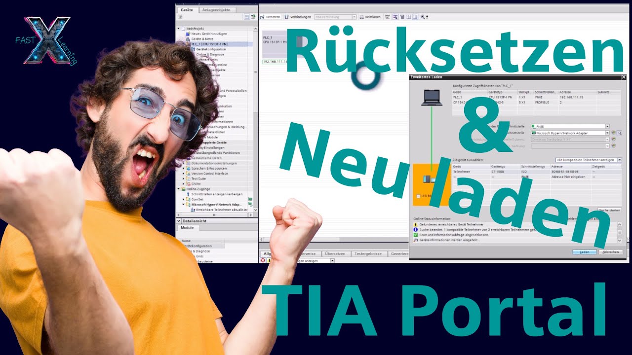 So einfach geht's! Projekt in CPU laden.