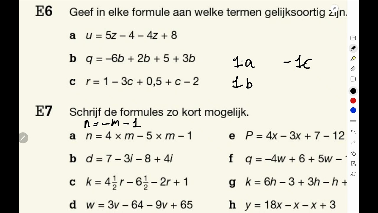 H9 Formules en vergelijkingen (1 havo/vwo, Moderne Wiskunde 1B 13e ed.)