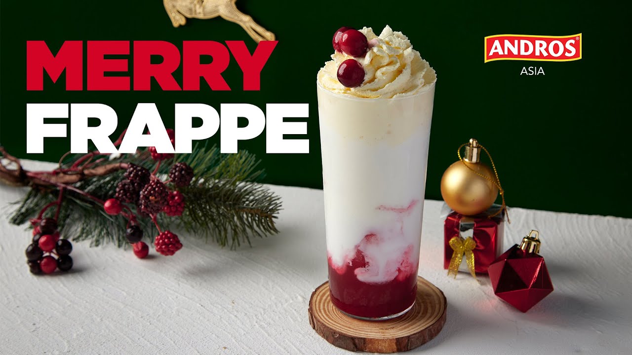 C&ocirc;ng thức nước uống Merry Frappe đ&oacute;n Gi&aacute;ng sinh m&aacute;t lạnh | ANDROS ASIA