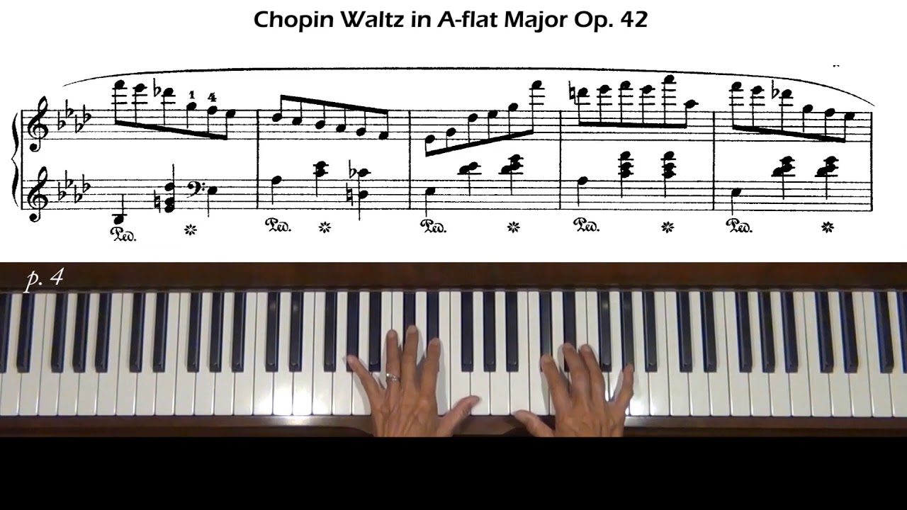 Chopin Waltz No. 5 in A flat Major, Op. 42 Piano Tutorial Part 1