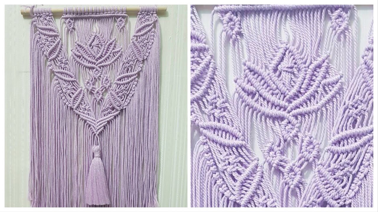 DIY Macrame Wall Hanging tutorial, Free macrame pattern by TNARTNCRAFTS