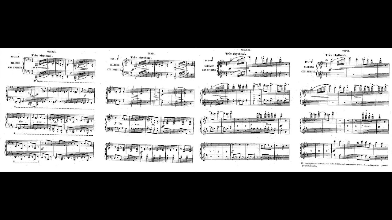 Lavignac - Galop-Marche for 8 hands (4 pianists, 1 piano) - Katsaris, Volodin, Braley, Thiollier
