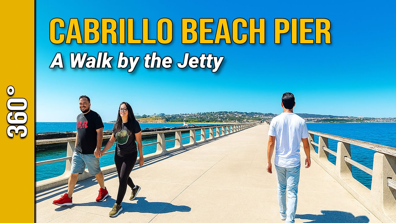 360° Cabrillo Beach Pier in San Pedro, CA - A Beautiful Coastal ♿️ Walk - Virtual Tour in 5.7k