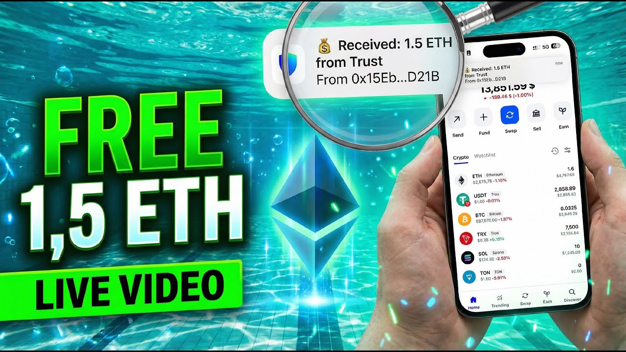 Проверено, как заработать бесплатные ETH в 2026 году | Честный тест - без инвестиций, без установок