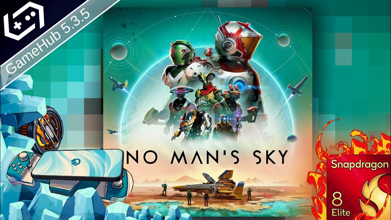 No Man's Sky. GameHub 5.3.5. Snapdragon 8 elite. С активным охлаждением.