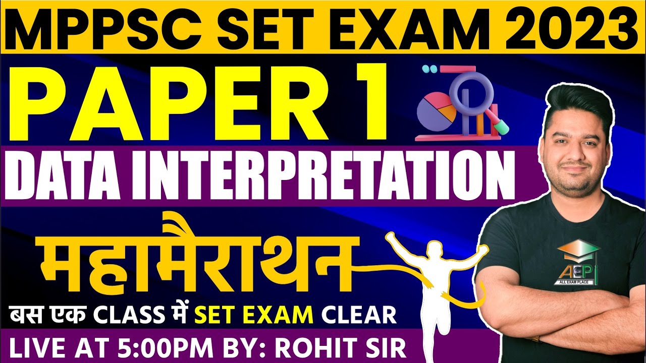 MP Set 2023 | MP Set Paper 1 | Data Interpretation | MP Set Marathon Class | Rohit Khera Sir mp set