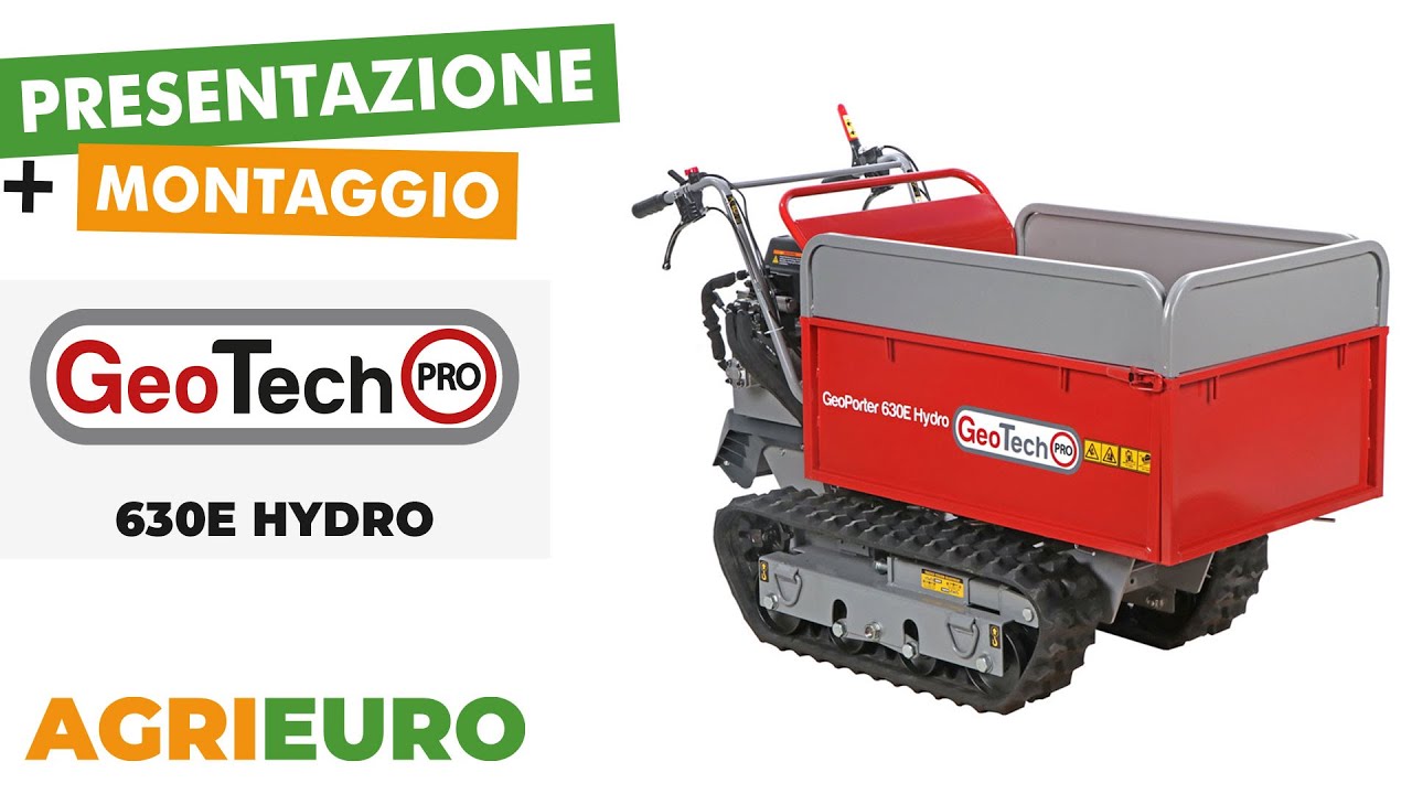 Presentazione e montaggio del GeotechPro GeoPorter 630E Hydro - Motocarriola cingolata