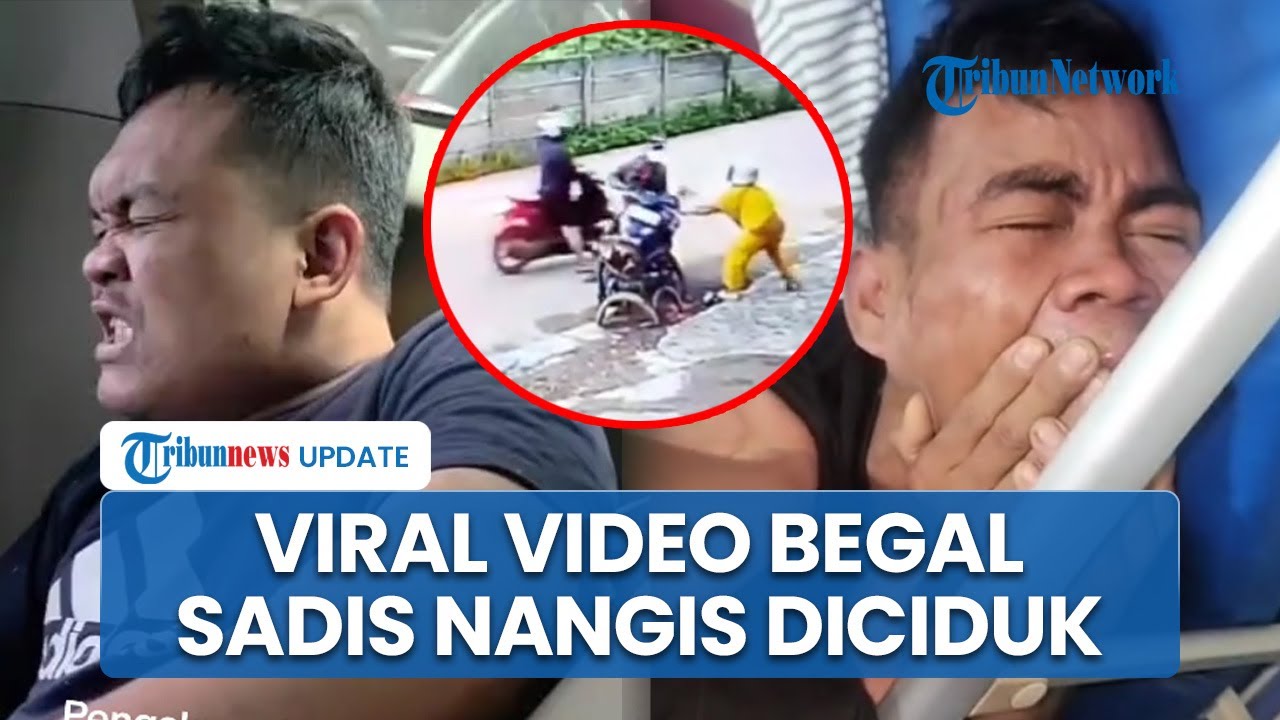 Viral Video Detik-detik Polisi Ringkus 2 Begal Bersajam yang Bacok Emak-emak di Palembang