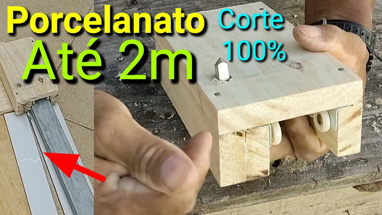 Riscador de porcelanato feito de madeira!