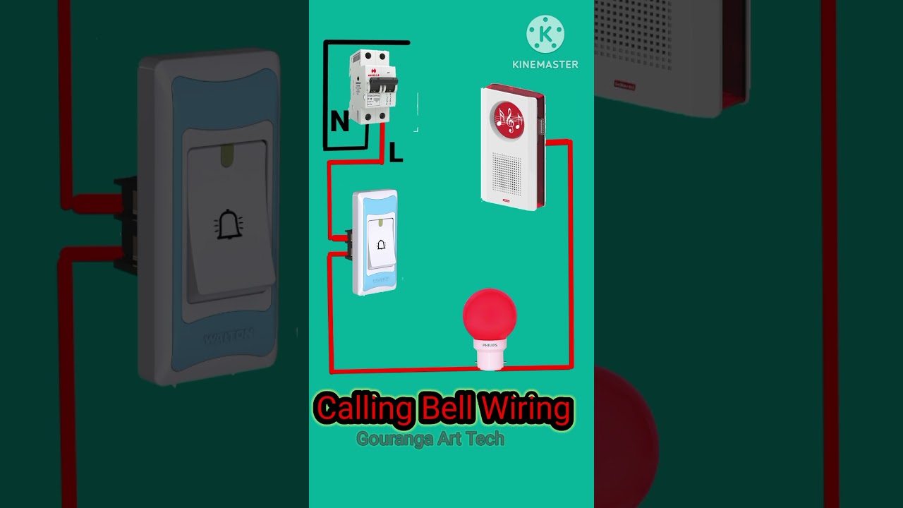 Wiring an Electrical Doorbell#electric #callingbell #shortvideo #wiring #engineering #tech #bell