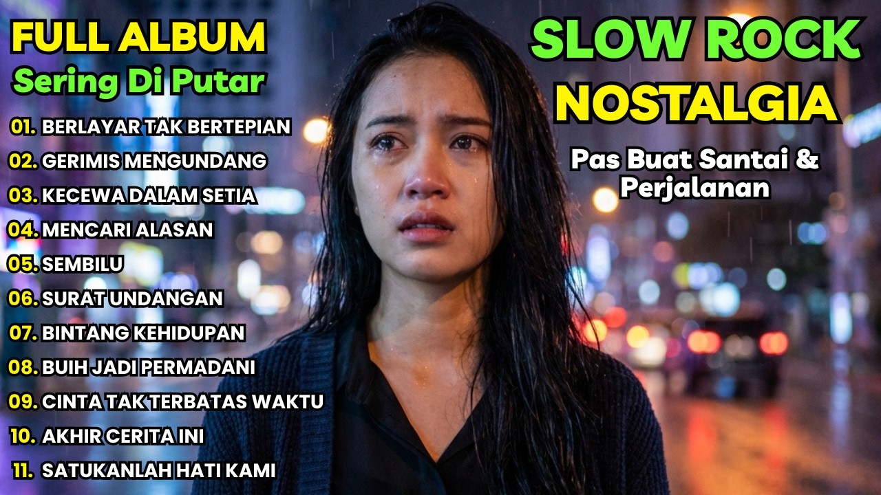 SLOW ROCK TERBAIK & TERPOPULER 🎧 Lagu Lama Penuh Kenangan Tak Terlupakan