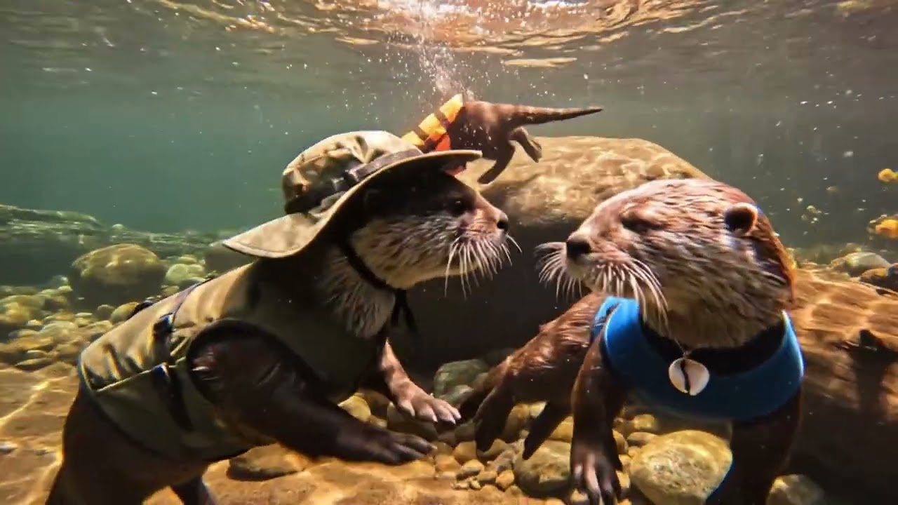 Let’s Go Diving! said Papa Otter 🦦🌊