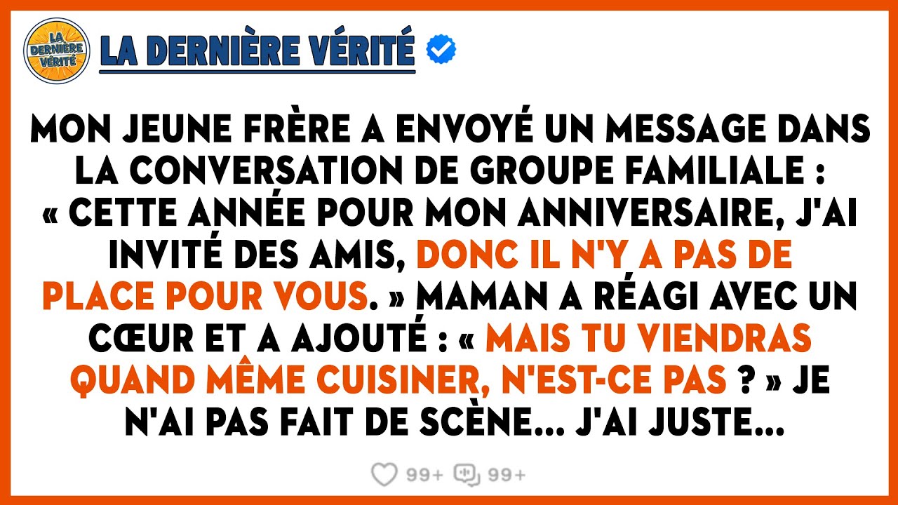 Mon Petit Frère A Envoyé Un Texto : « J'ai Invité Plus D'amis Pour Mon Anniversaire, Donc Il N'y...