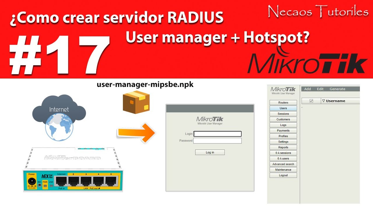 Usermanager + Hotspot con mikrotik paso1 (Explicado paso a paso)