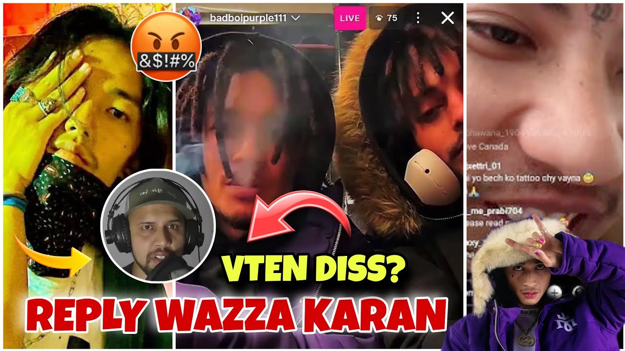 PURPLE REPLIES KRAEG KARAN & WAZA LUREE ! ABOUT VTEN DISS ,COLLAB | LAIKA | JK | HIPHOP NEWS TODAY