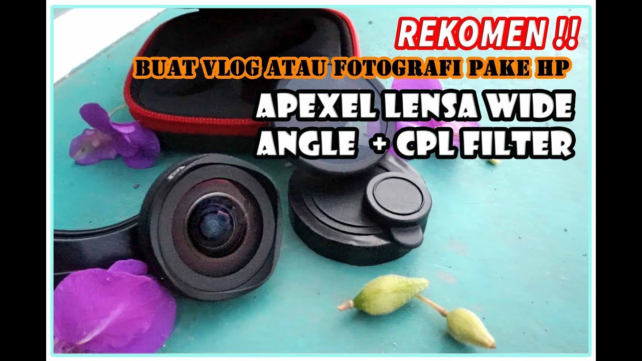 Lensa Apexel Optic Pro Lens 16MM HD Wide Angle lens + CPL Filter Camera