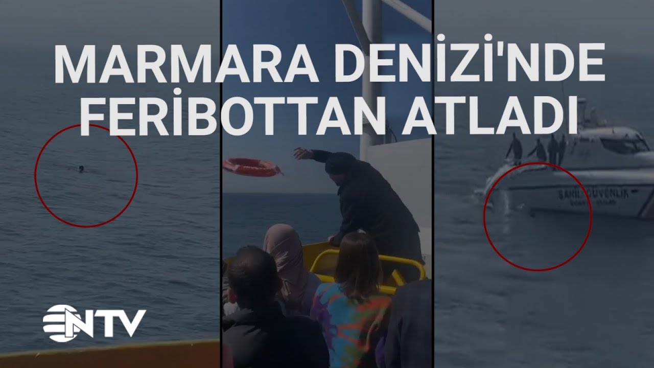 @NTV  Yalova-Yenikapı feribotundan atlayan yolcuyu kurtarma anları