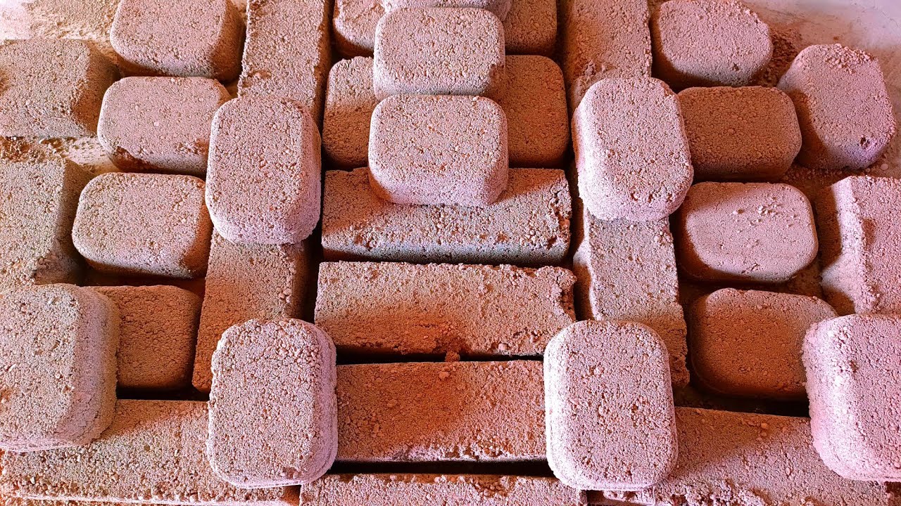 👉 Finally New 🎥 Gritty Red Dirt Long Bars Soap 🧼Bars Crunchy Soft Dry Floor Crumbling💆‍♀️