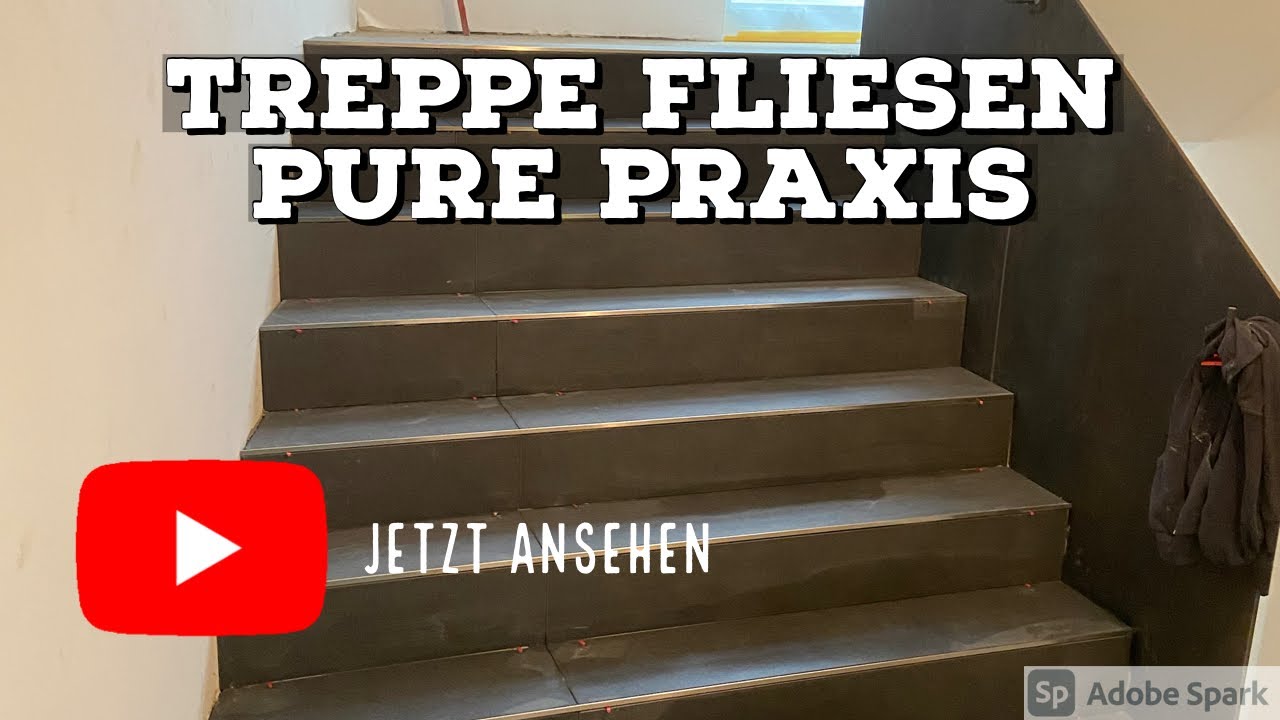 Treppe mit Fliesen belegen