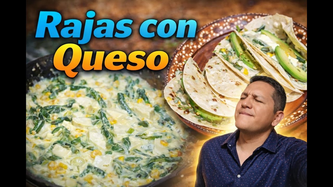 La receta que siempre me piden: RAJAS CON QUESO.. Una Delicia .