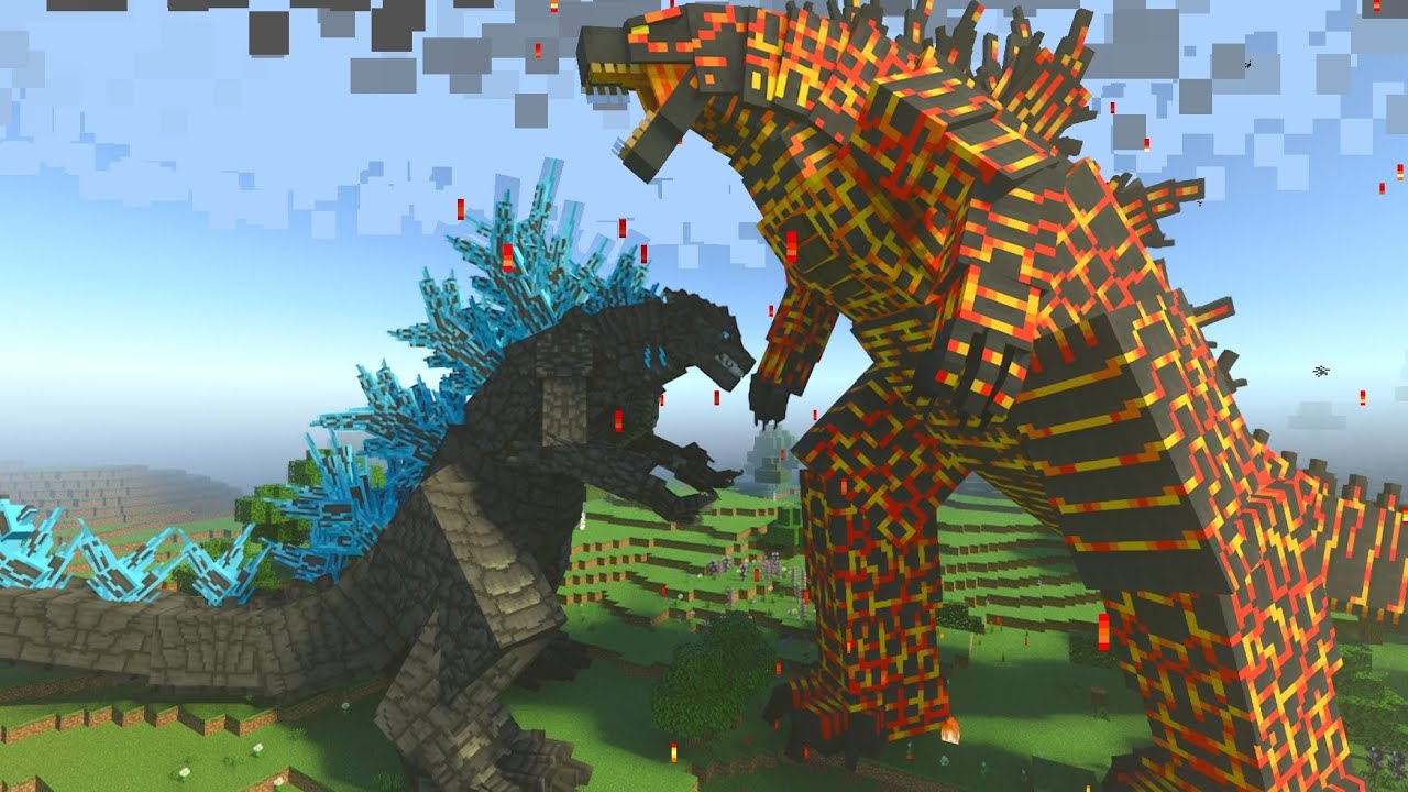 Godzilla Monsterverse vs Godzilla Minus One v3 Mod Addon MCPE in Minecraft Bedrock