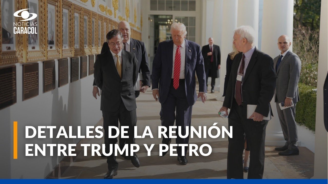 El momento en que el presidente Petro sale de la Casa Blanca tras reunión con Donald Trump