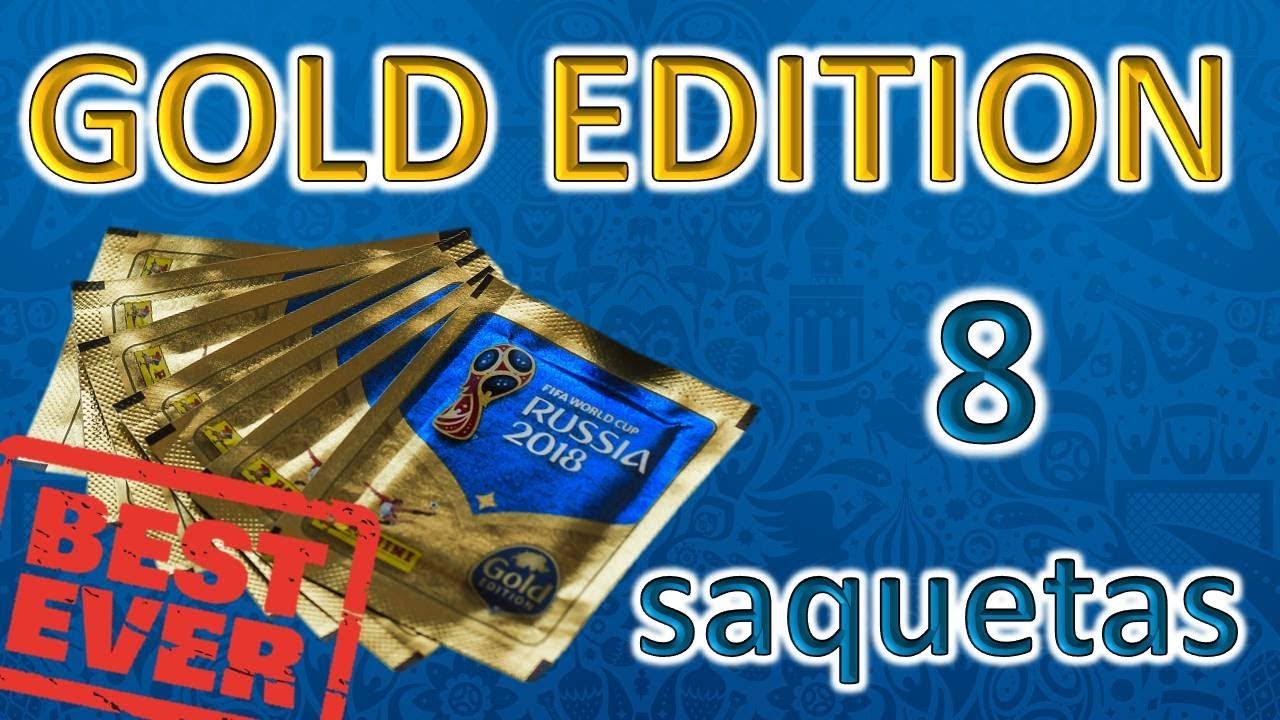 8 Saquetas GOLD EDITION - World Cup 2018 Cromos Panini