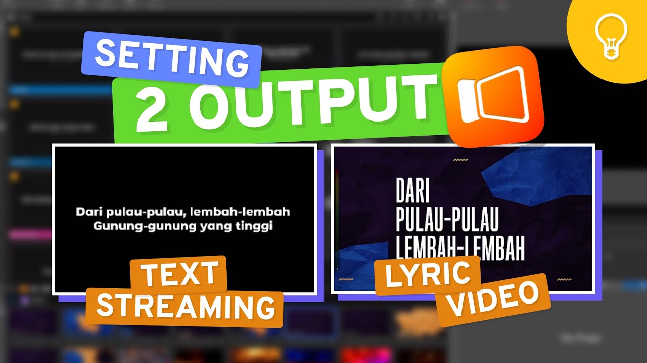 Konfigurasi 2 Output Screen Lyric Video dan Text Only di ProPresenter 7