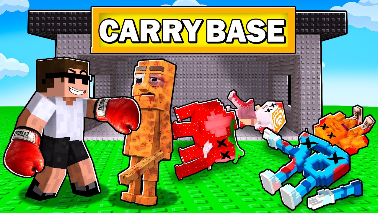 Punching Brainrots to Capture them into Base in Roblox..