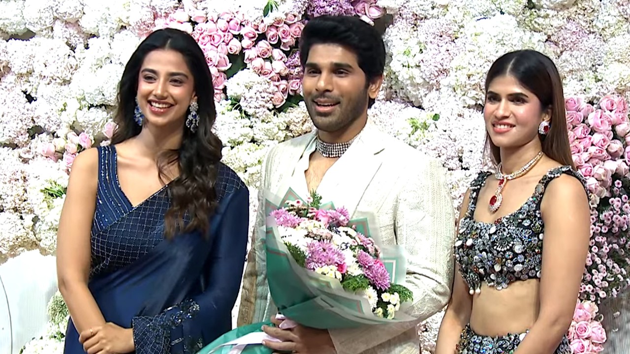Actress Meenakshi Chaudhary At Visuals at #AlluSirish & #Nayanika PreWedding Reception |DailyCulture