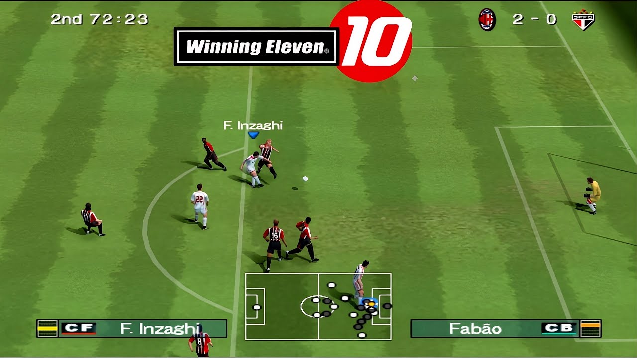 Winning Eleven 10 - São Paulo x Milan | Master League 2 Divisão PS2  #11
