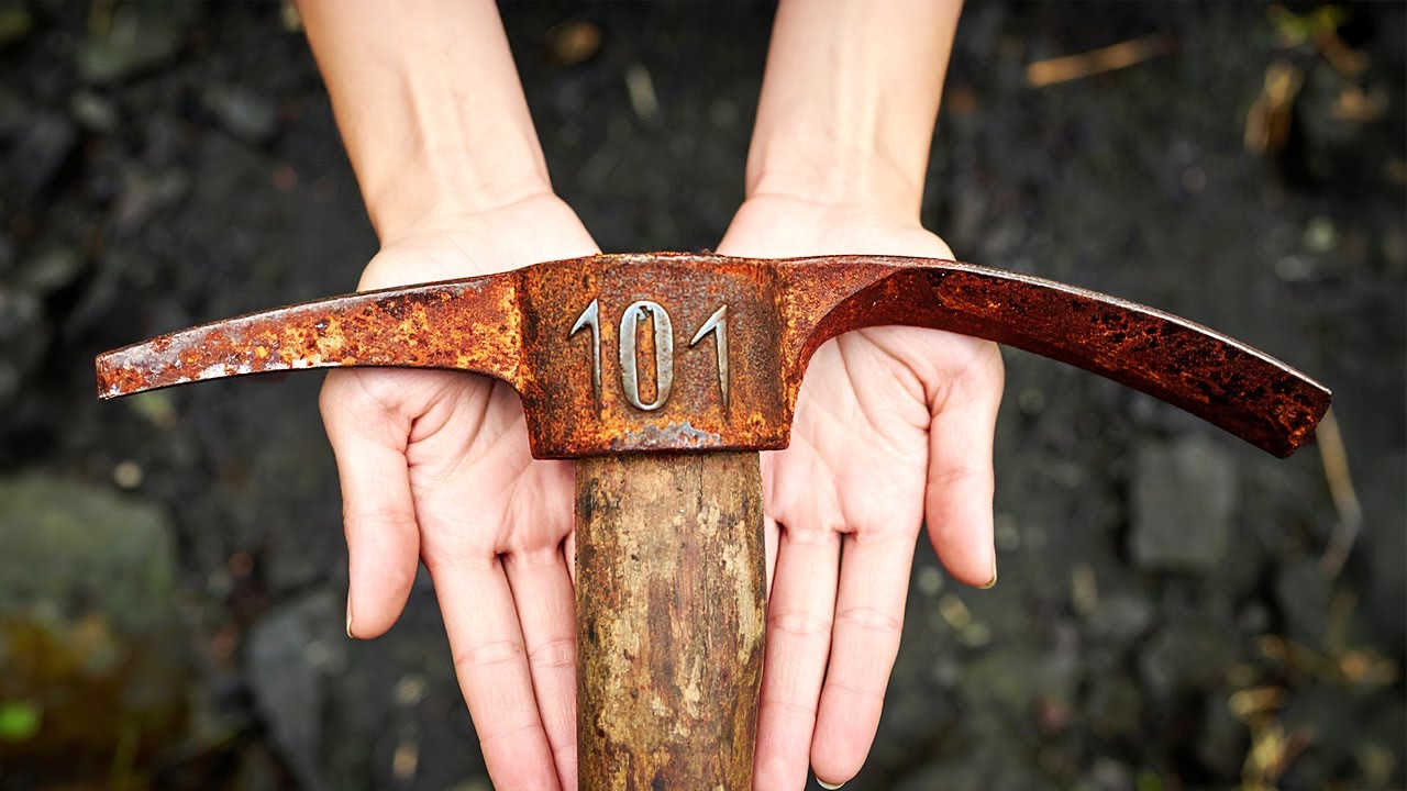 EXTREMELY RARE U.S. Airborne Pickaxe Restoration - World War 2