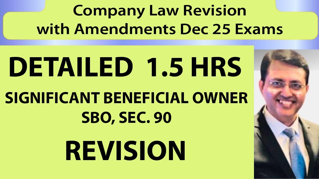 Company Law l आओ BARE ACT पढ़ना सीखें I Sec. 90 l SBO | SIGNIFICANT BENEFICIAL OWNER | Part 1 I