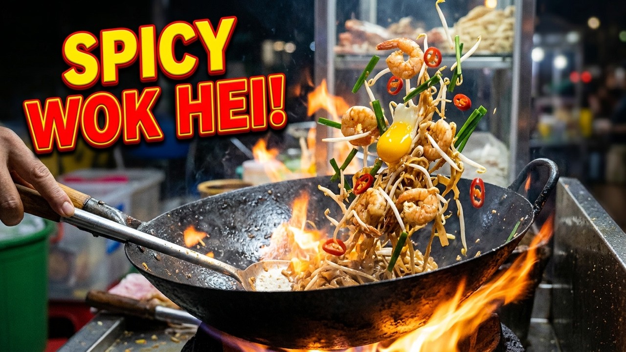 🔥🔥🔥 Wok Fried Spicy Dark Noodles • Char Kway Teow【炒粿条】| Malaysia Street Food Meldrum Walk