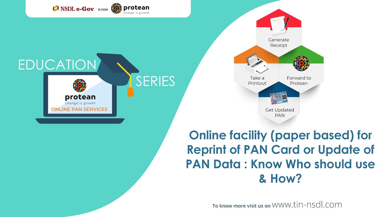 Online facility(paper based)for Reprint of PAN Card or Update of PAN Data–Know Who should use & How?