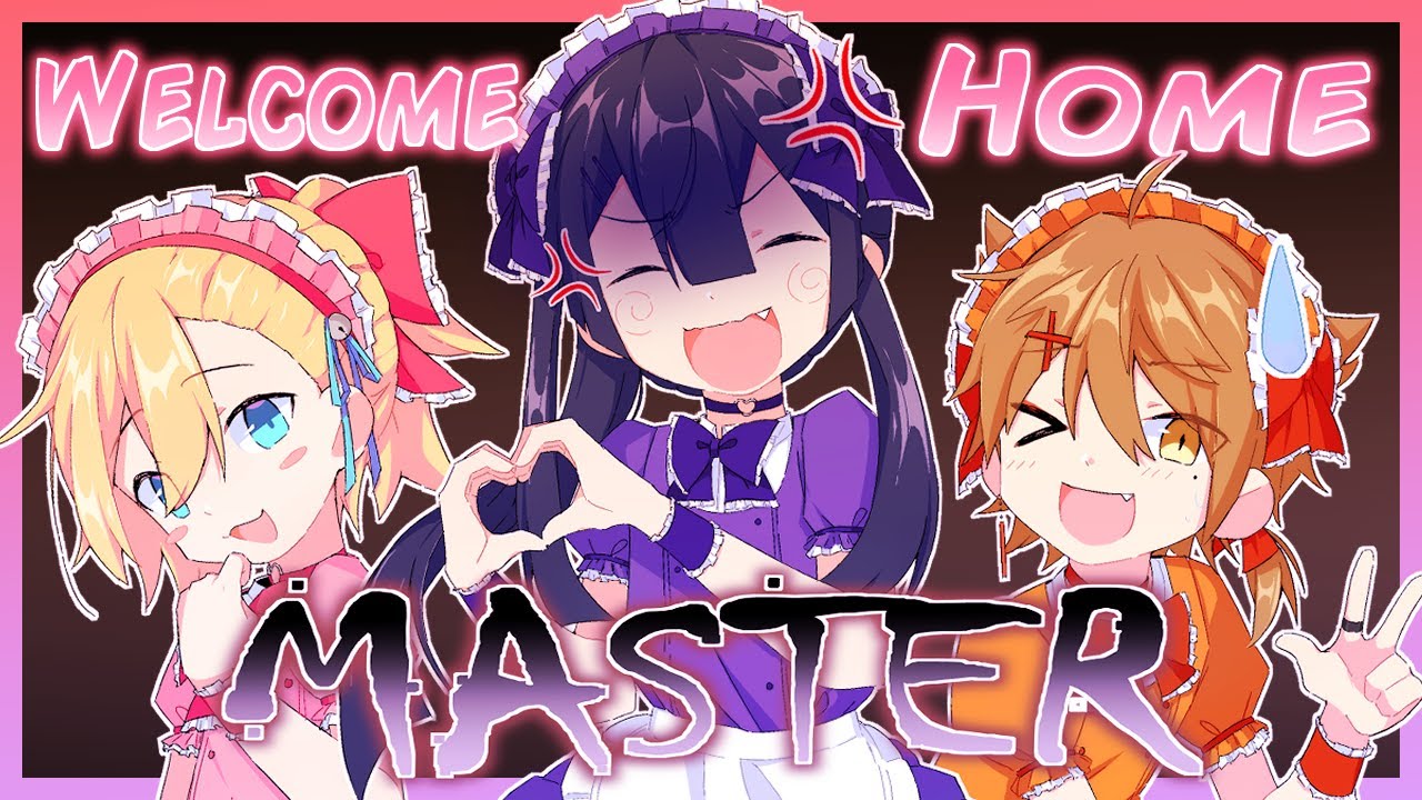 【ENG SUB】Kei, Gaku, and Naru work at a maid cafe and almost get arrested《NIJISANJI》