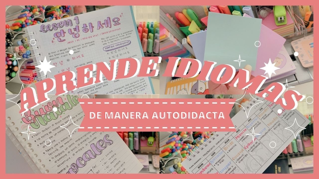 CÓMO APRENDER VARIOS IDIOMAS I INGLÉS, COREANO, FRANCÉS (HACKS DE ESTUDIO + STATIONERY)