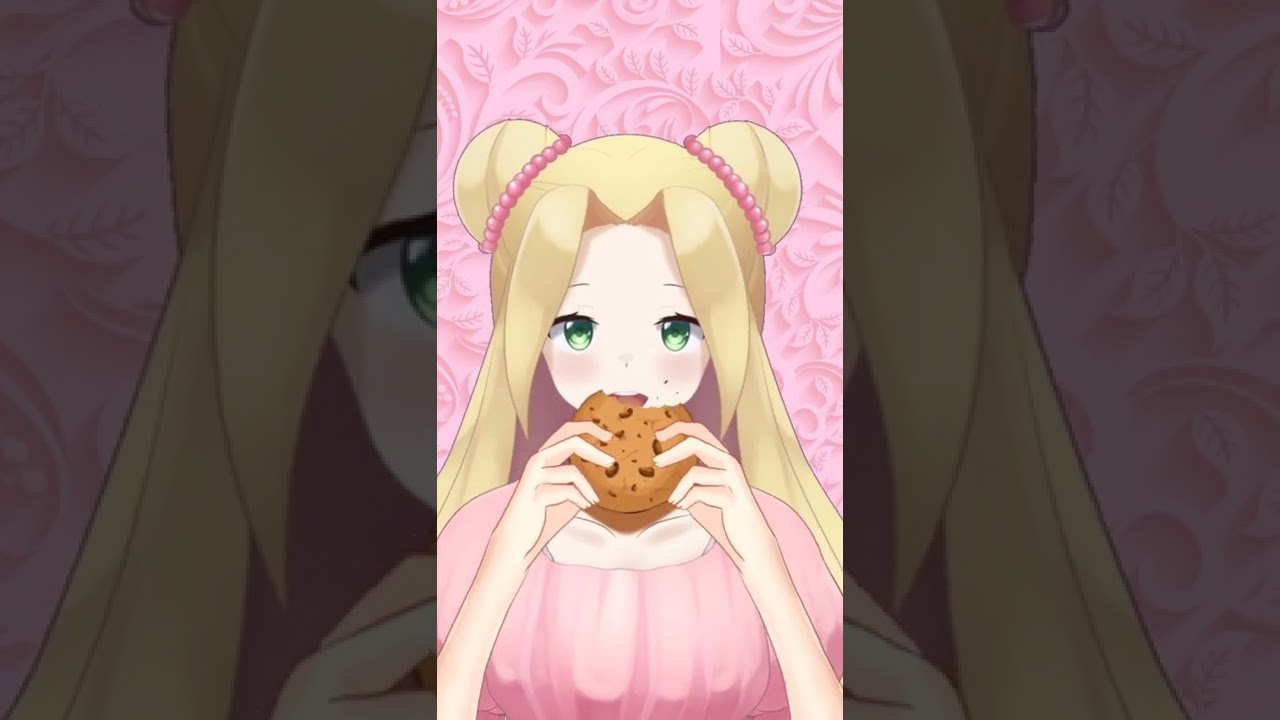 Vtuber eating a cookie