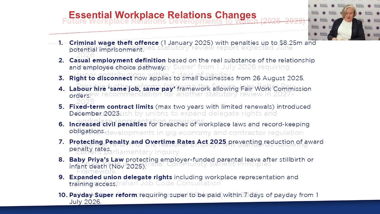 Industrial Relations Webinar: Rules of work - Compliance without chaos