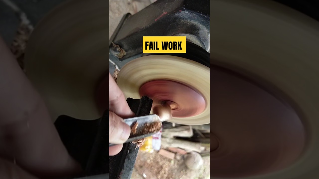 Here's What happens if the glue isn't strong - Wood Turning Fail