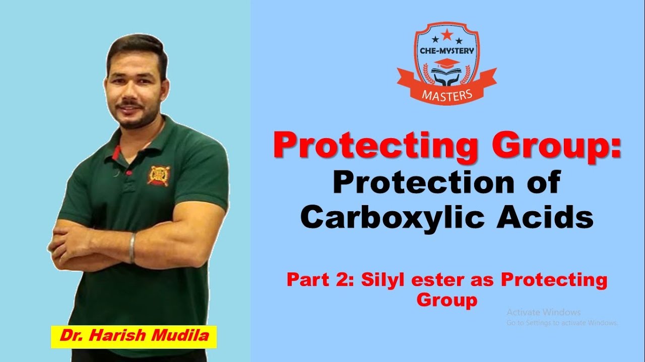 Carboxylic acid Protection Part 2: Silyl Ester as protecting group || Protecting Group || In Hindi