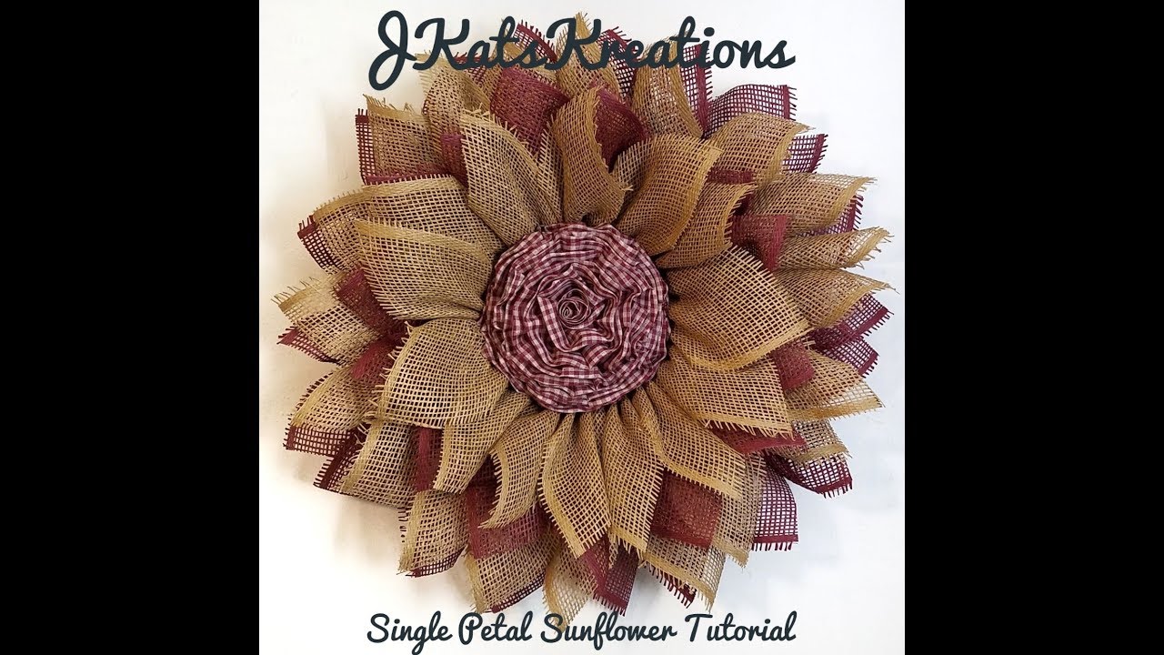 Single Petal Sunflower Wreath Tutorial/Petal Wreath Tutorial