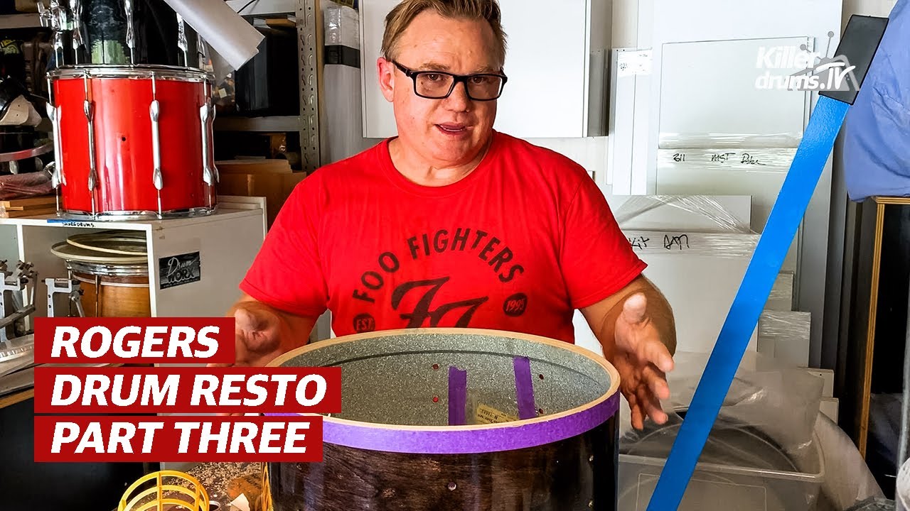 ROGERS Drum Resto | PART 3 - how to cut and true bearing edges.
