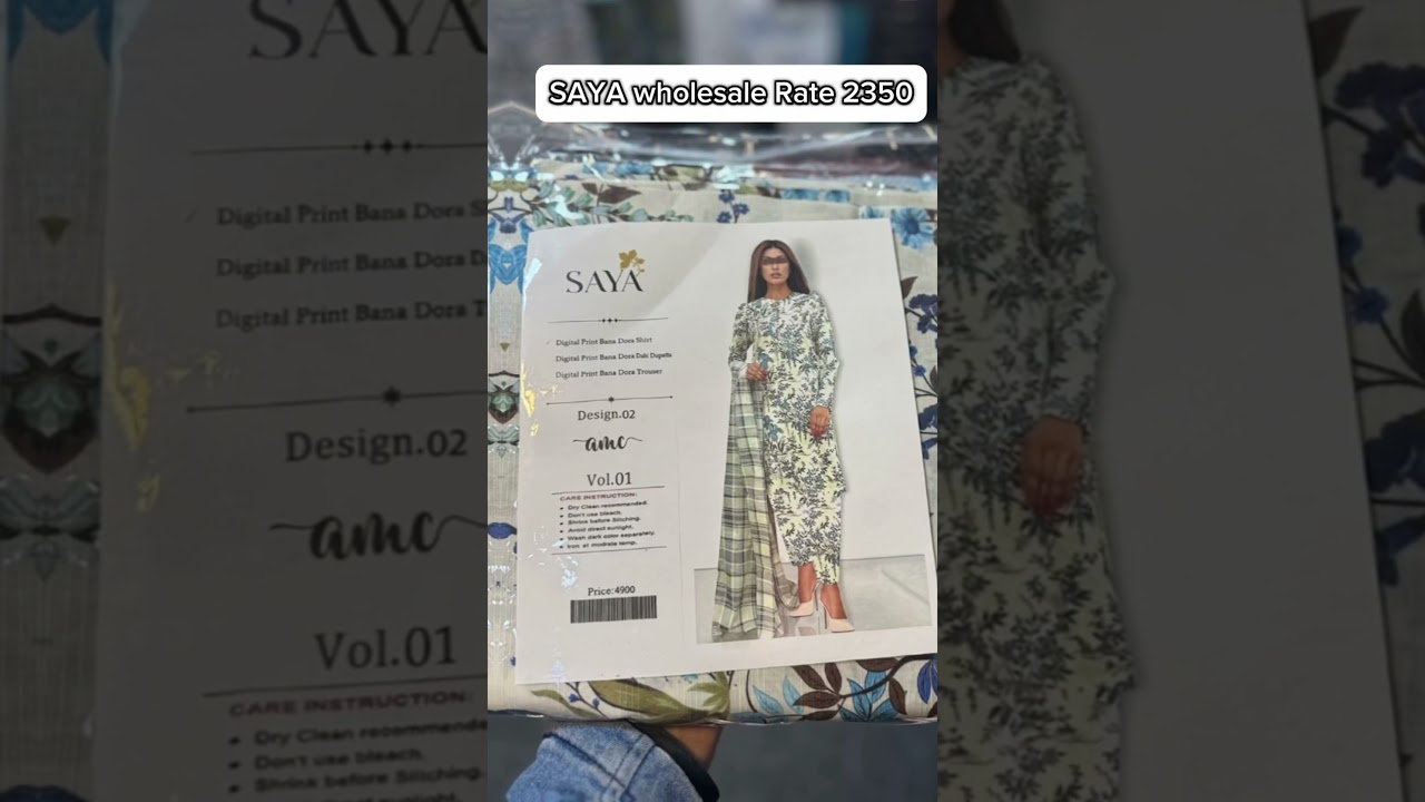 SAYA lawn 2025 printed suit volume 1 summer collection 2025 #luxurylawn #originallawn #lawnsuits
