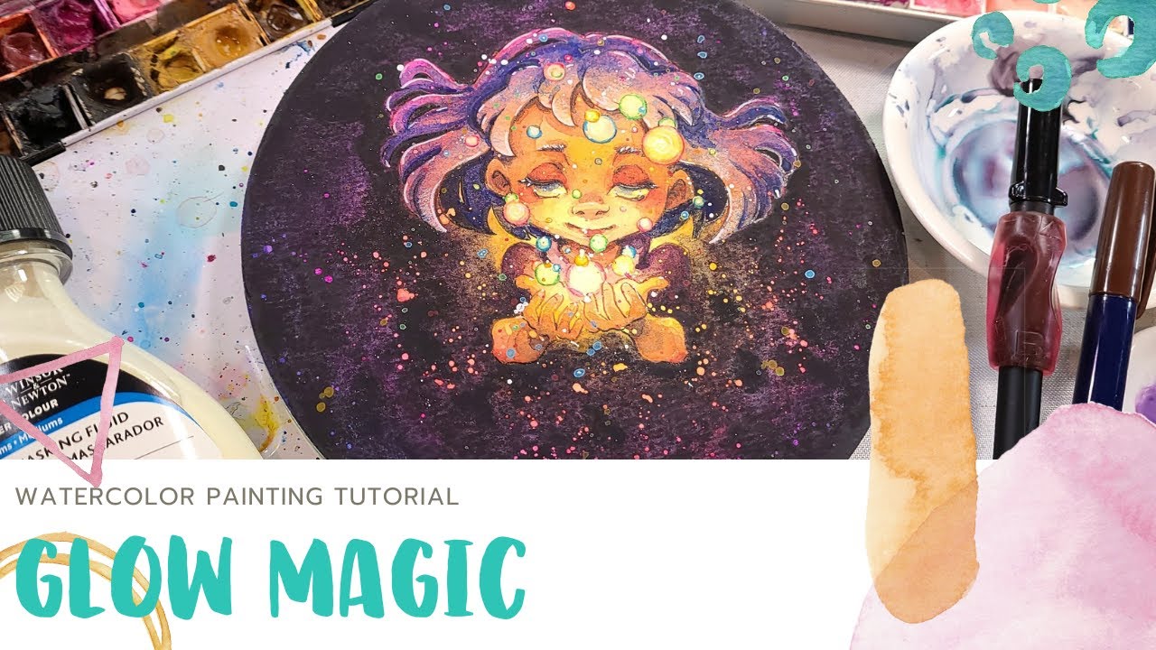 Glow Magic- Watercolor Painting Tutorial