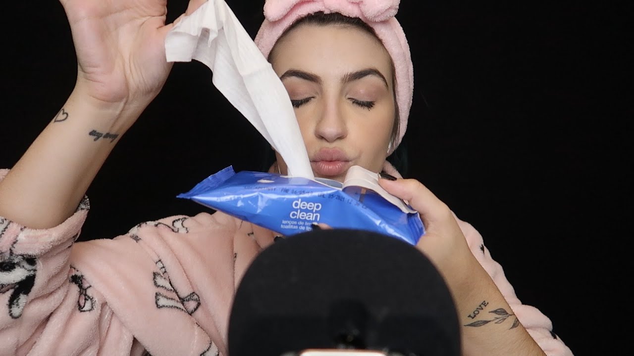 ASMR - TIRANDO MINHA MAQUIAGEM!