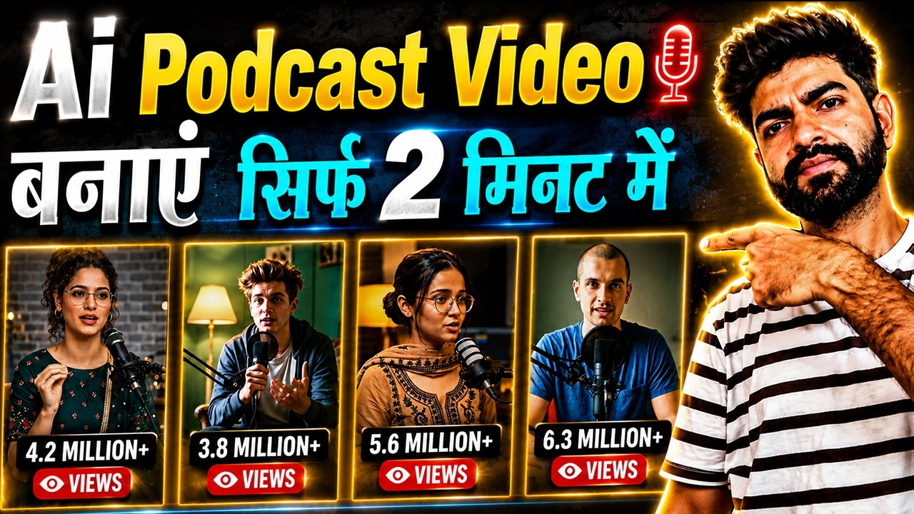 Ai Podcast Video Kaise Banaye | Ai podcast video editing | AI se podcast video kaise banaye