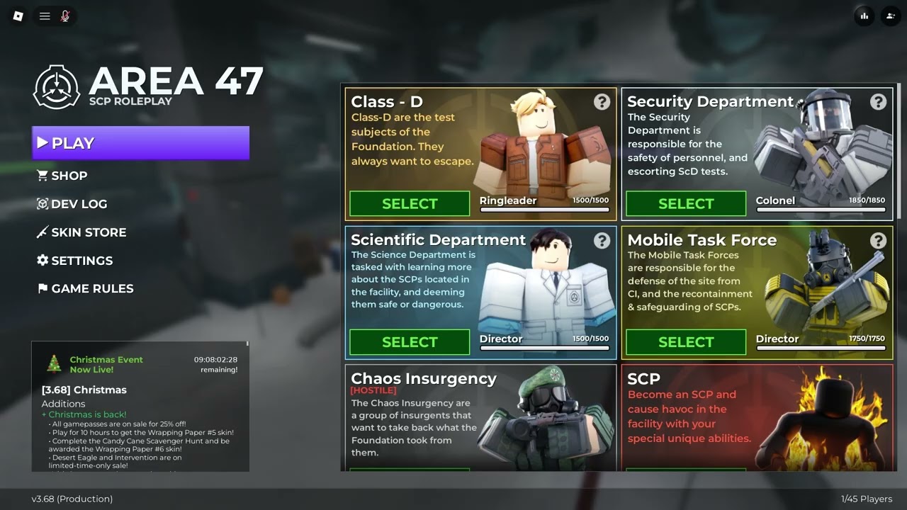 Roblox Area 47 | 2025 Christmas Menu OST