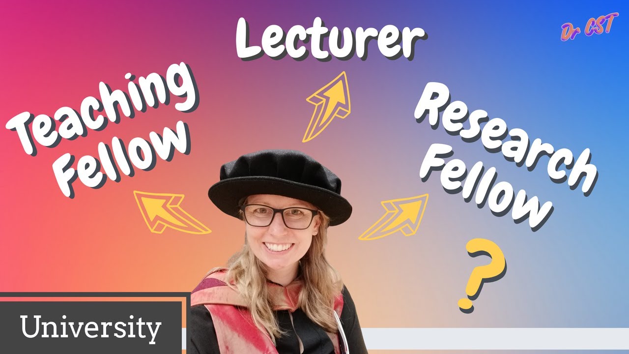 CAREERS AT A UNIVERSITY | Lecturer, Teaching Fellow, Research Fellow, Professor?! Which pathway?